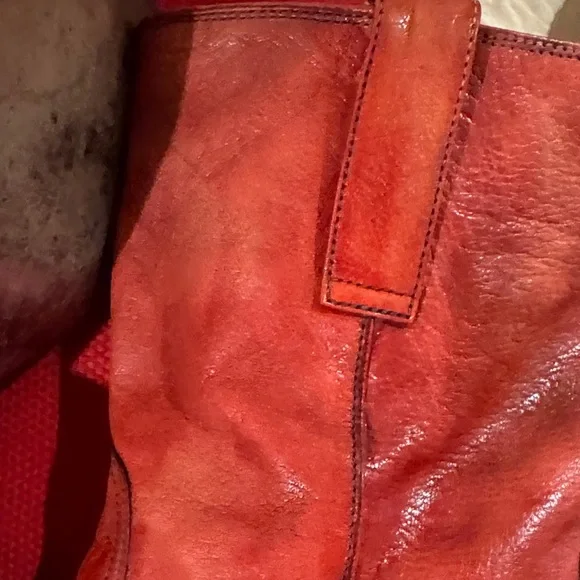 Cole Haan Red Leather Heeled Boots - Picture 8 of 10